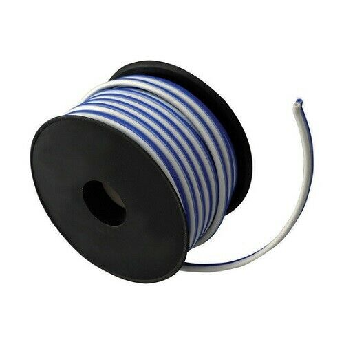 Pyle PLMRSW50 Speaker Wire Marine Grade 50ft 18 Gauge Blue/White BRAND NEW - TuracellUSA