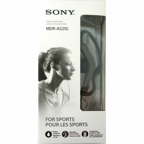 SONY-MDRAS210B Sony Sport In-Ear Headphones (Assorted Colors) BRAND NEW - TuracellUSA