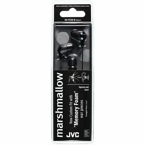JVC-HAFX38 "Marshmallow" In-Ear Headphones (Assorted Colors) BRAND NEW RETAIL - TuracellUSA