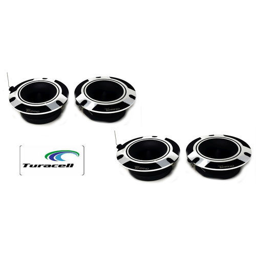 4 x Timpano TPT-ST2 4" Super Loud Tweeters 240 Watts Chrome 1" Voice Coil 2 Pair - TuracellUSA