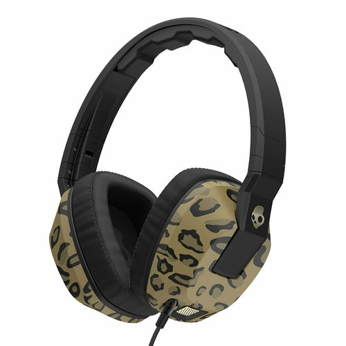 SkullCandy SGSCGY132 Crusher Headphones with Built-in Amplifier and Mic, Leopard - TuracellUSA