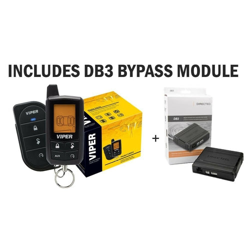 Viper 5305V Alarm & Remote Starter + DB3 Bypass Module Package 1/4 Mile LCD - TuracellUSA