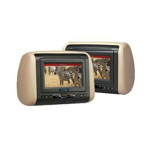 VOXX, MOVIES TO GO, 7" HEADREST MONITOR INCLUDES GRAY, BLACK & TAN COVERS - TuracellUSA