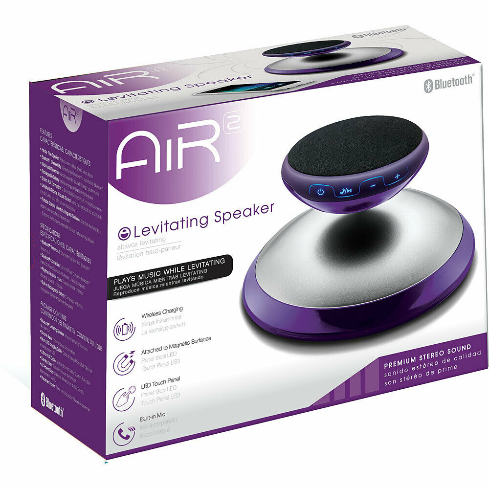 AIR2 CSBT320PRP AIR 2 LEVITATING Wireless 4.0 Bluetooth HD Speaker Purple NEW! - TuracellUSA