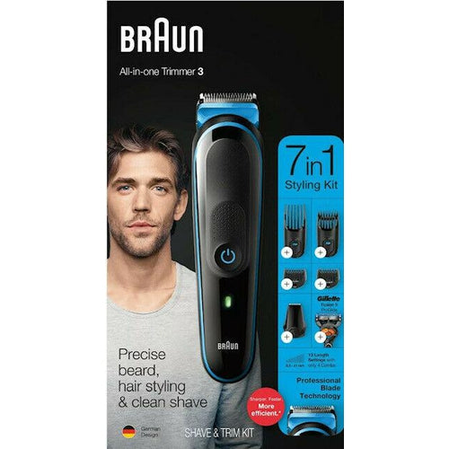 MGK3245 BRAUN Men's 7in1 Multi Groomer Beard Trimmer Clipper Gillette ProGlide - TuracellUSA