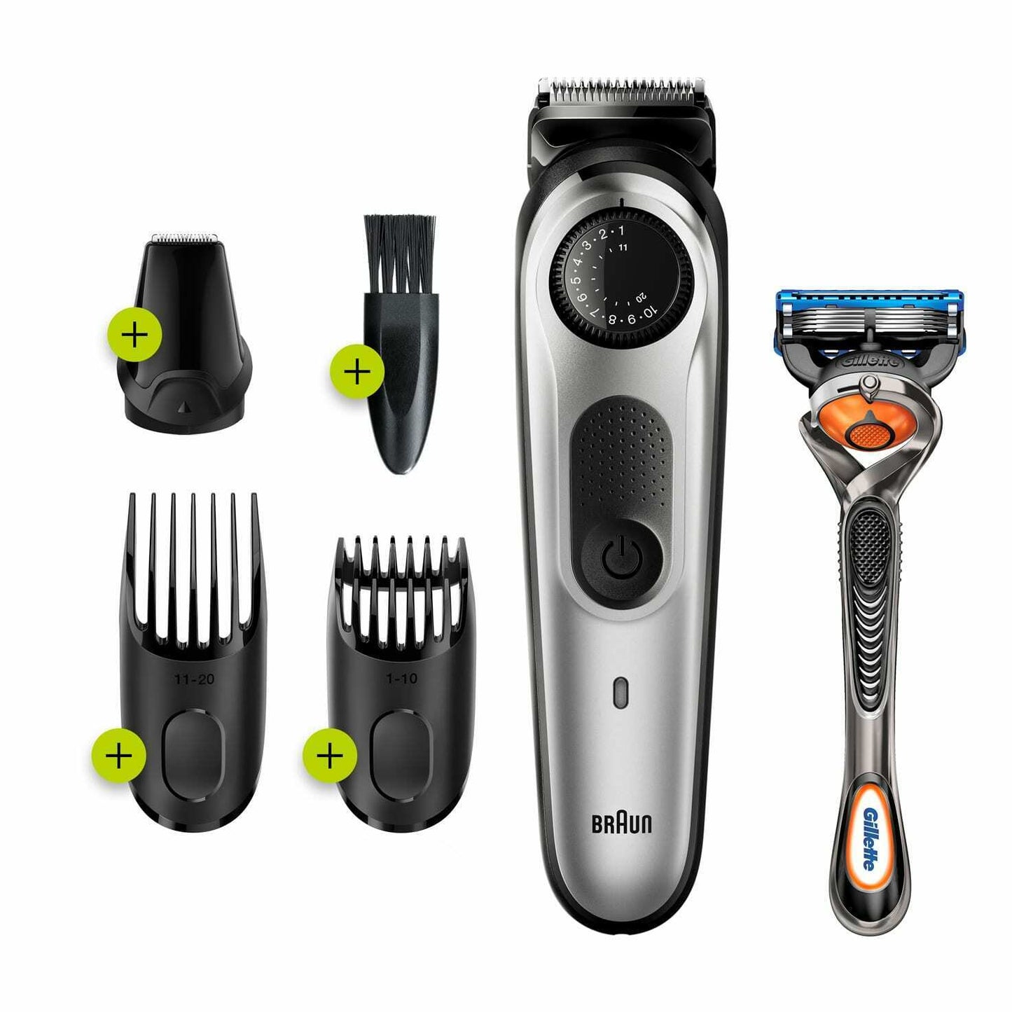 BT5260 Braun Beard trimmer with 3 attachments Gillette Fusion5 ProGlide razor - TuracellUSA