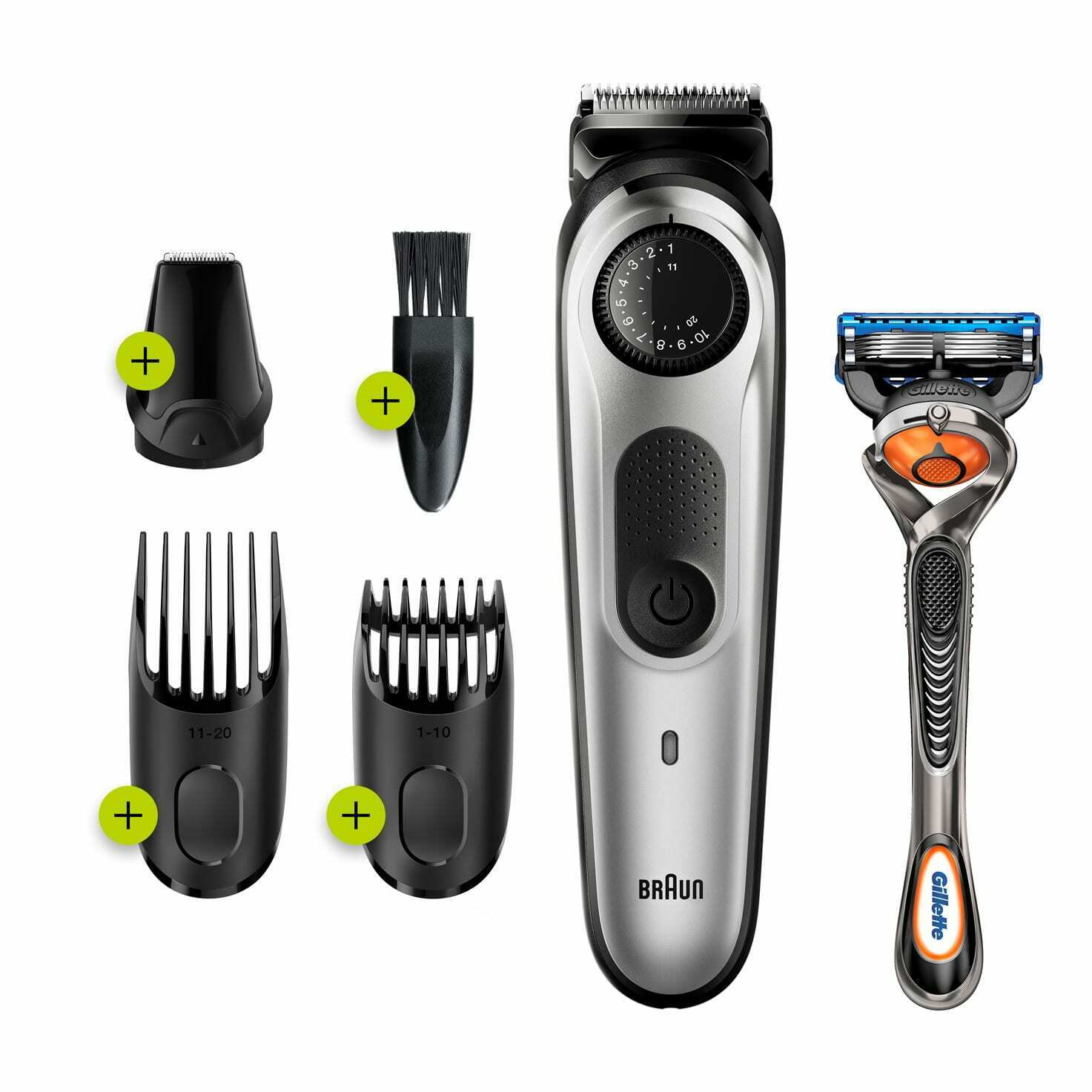 BT5260 Braun Beard trimmer with 3 attachments Gillette Fusion5 ProGlide razor - TuracellUSA