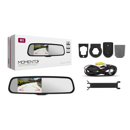 Momento R1 Car Rear View Mirror with 4.3" LCD Screen Dual Camera Inputs MR1000 - TuracellUSA