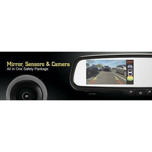 Crimestopper SV-9164 Rearview Mirror w/ 4.3" Display/Cam & Built-In Park Assist - TuracellUSA