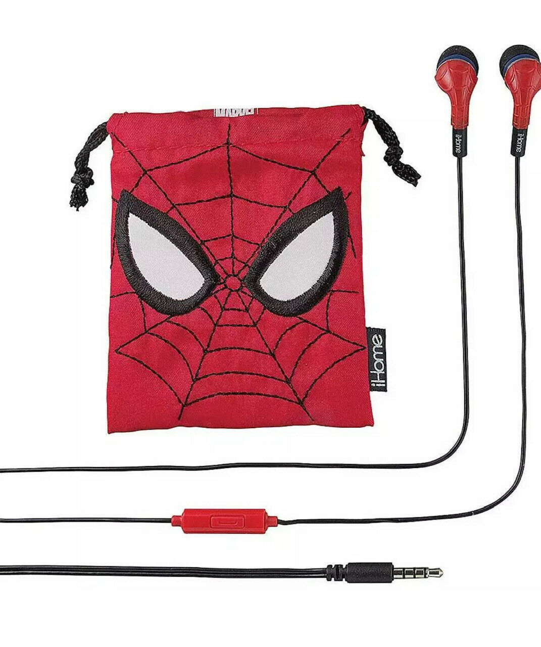 IHOME VIM15SM MARVEL SPIDERMAN Noise Cancelation Earbuds Travel Pouch - TuracellUSA