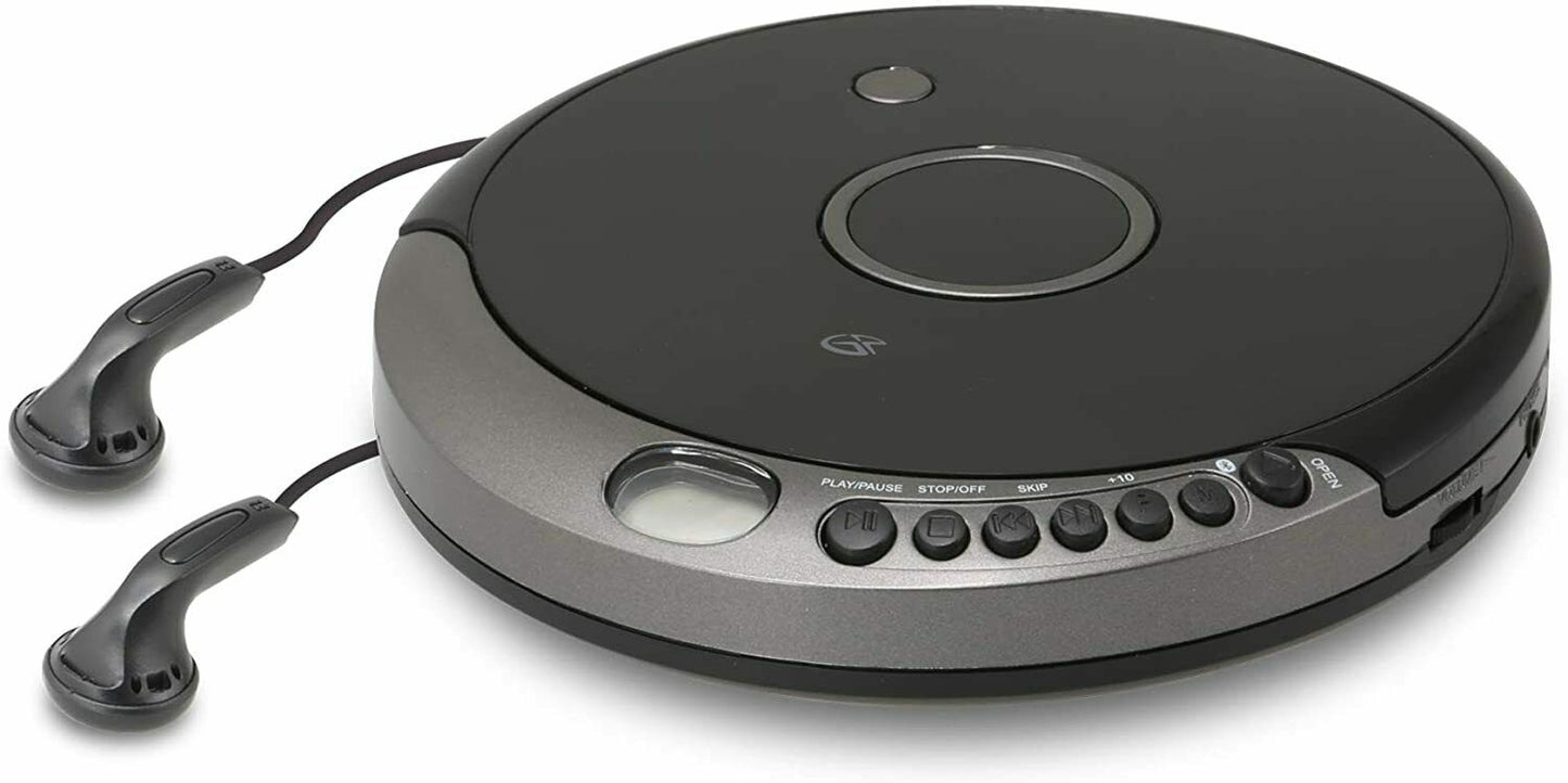 PCB319B GPX Portable Cd Player with Bluetooth, Includes Stereo Earbuds NEW - TuracellUSA