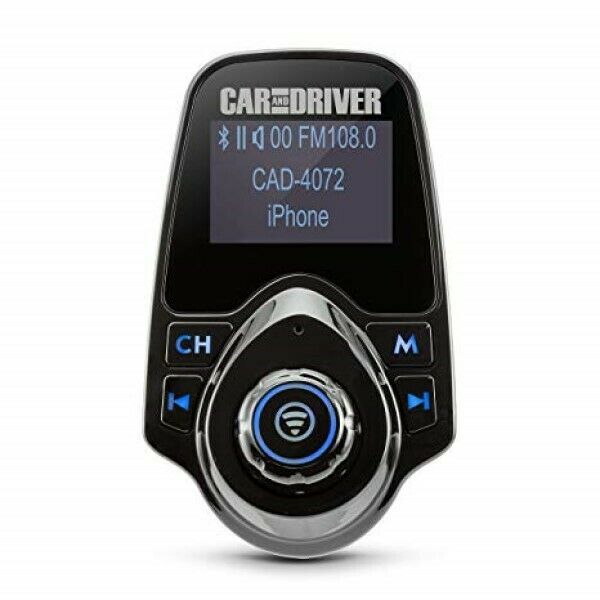 CAR AND DRIVER 4072BK BLUETOOTH FM TRANSMITTER WITH DUAL USB PORTS - TuracellUSA