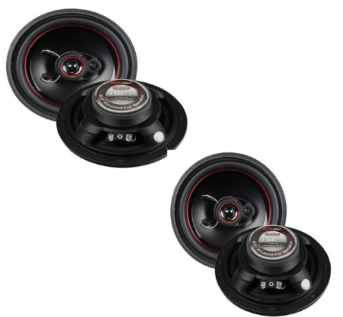 4-Audiopipe CSL-1623AR 6.5" Slim Mount 3-Way Coaxial Speakers 330w Max /165w Rms - TuracellUSA