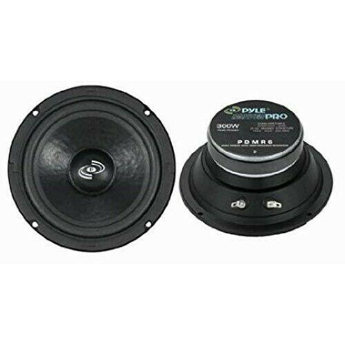 Pair of Pyle PDMR6 300W Midbass/Midrange 6.5" Woofers Pro Sealed Back; 8 Ohm - TuracellUSA