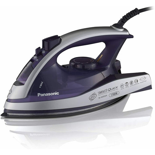 NIW950A Panasonic Dry Steam Iron Alumite Soleplate and Safety Auto Shut Off NEW - TuracellUSA