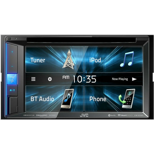 JVC KW-V25BT CAR STEREO DOUBLE DIN 6.2" TV CD USB DVD BLUETOOTH IPHONE PANDORA - TuracellUSA