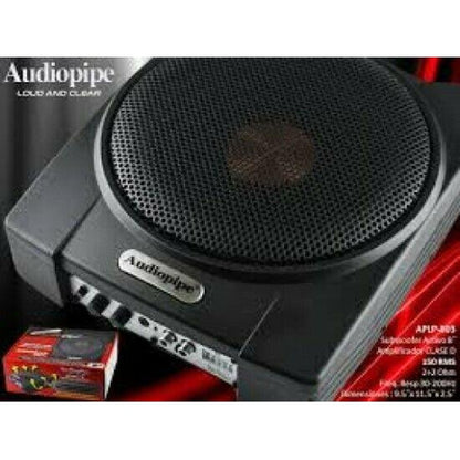 Audiopipe APLP803 8" Amplified Under Seat Subwoofer 300 Watts, 3-Way - TuracellUSA