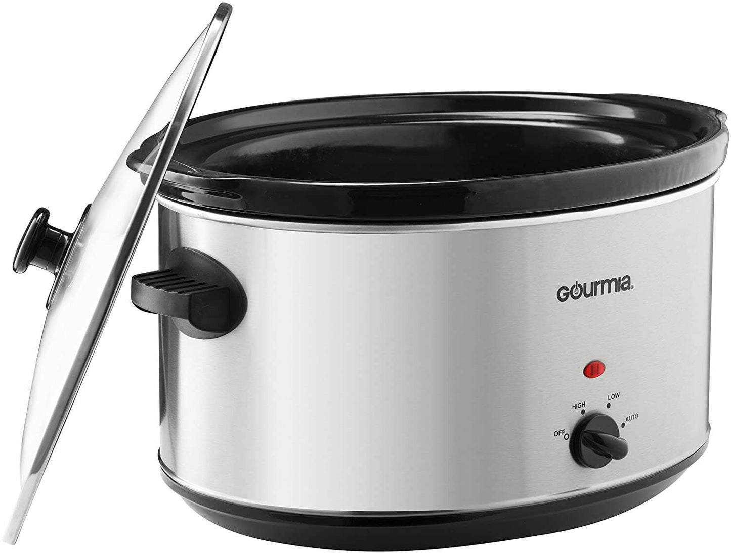 PC850 GOURMIA 8.5 Quart Stainless Steel Slow Cooker Auto Mode Cool Touch Handles - TuracellUSA