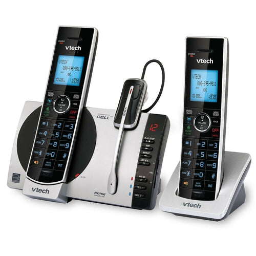 DS6771-3 VTECH 2 Handset Connect to Cell Answering System Cordless Headset NEW - TuracellUSA