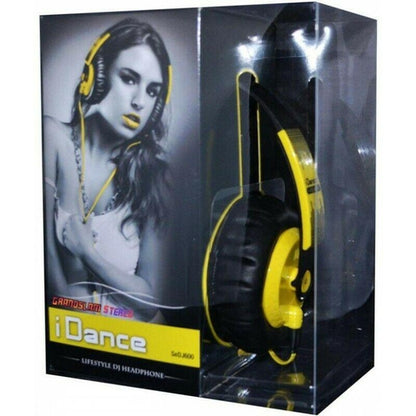 iDance SEDJ600 Yellow performance headphones for MP3 players, iPods, & iPhones - TuracellUSA