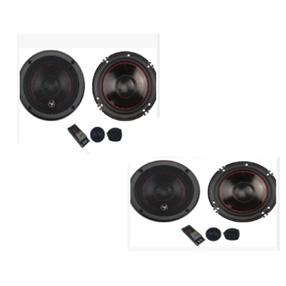 4 Audiopipe, 6-3/4" Component Car Speakers 175 W Rms, 350w Peak, 2-Way X-Over - TuracellUSA