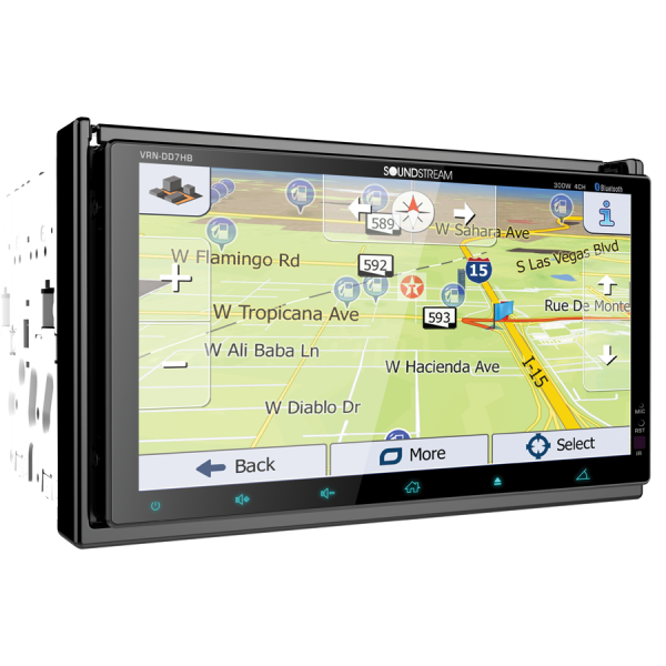 VRN-DD7HB Soundstream Double DIN Bluetooth In-Dash Car Stereo Receiver NEW - TuracellUSA