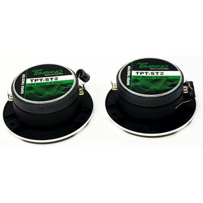 8 x Timpano TPT-ST2 4" Super Loud Tweeters 240 Watts Chrome 1" Voice Coil 4 Pair - TuracellUSA