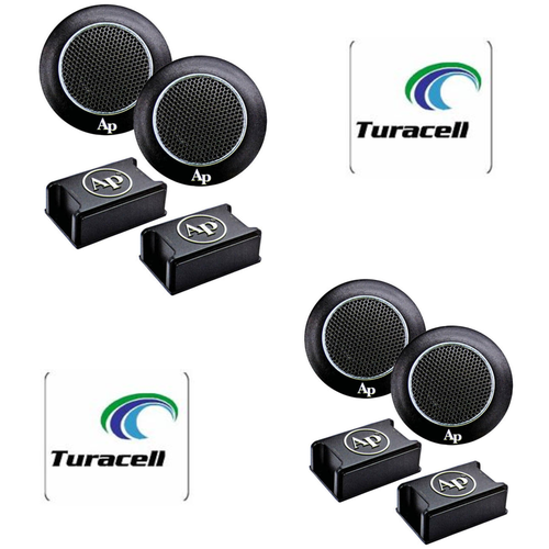 4 Audiopipe APHE-T350 1" Super High Frequency Tweeters, 160 Watts Max, W/ X-Over - TuracellUSA