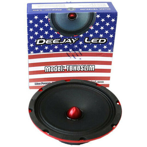 DeeJay Led TBH8SLIM 8-in Diameter Slim Application Woofer 4-OHM Brand NEW! - TuracellUSA