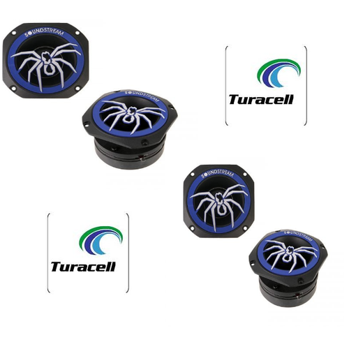 4 X Soundstream SPT.20 (spt20) 350 Watt 4 ohm 1" Pro Audio Bullet Tweeters NEW - TuracellUSA