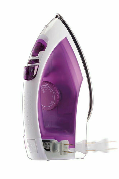 PANASONIC NIE660SR WHITE ON PURPLE 1200W SELF CLEANING STEAM DRY NON STICK IRON - TuracellUSA
