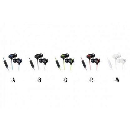 JVC HA-FX103 In-Ear Only Headphones Avail Multi Colors, Mic, Remote - NEW - TuracellUSA