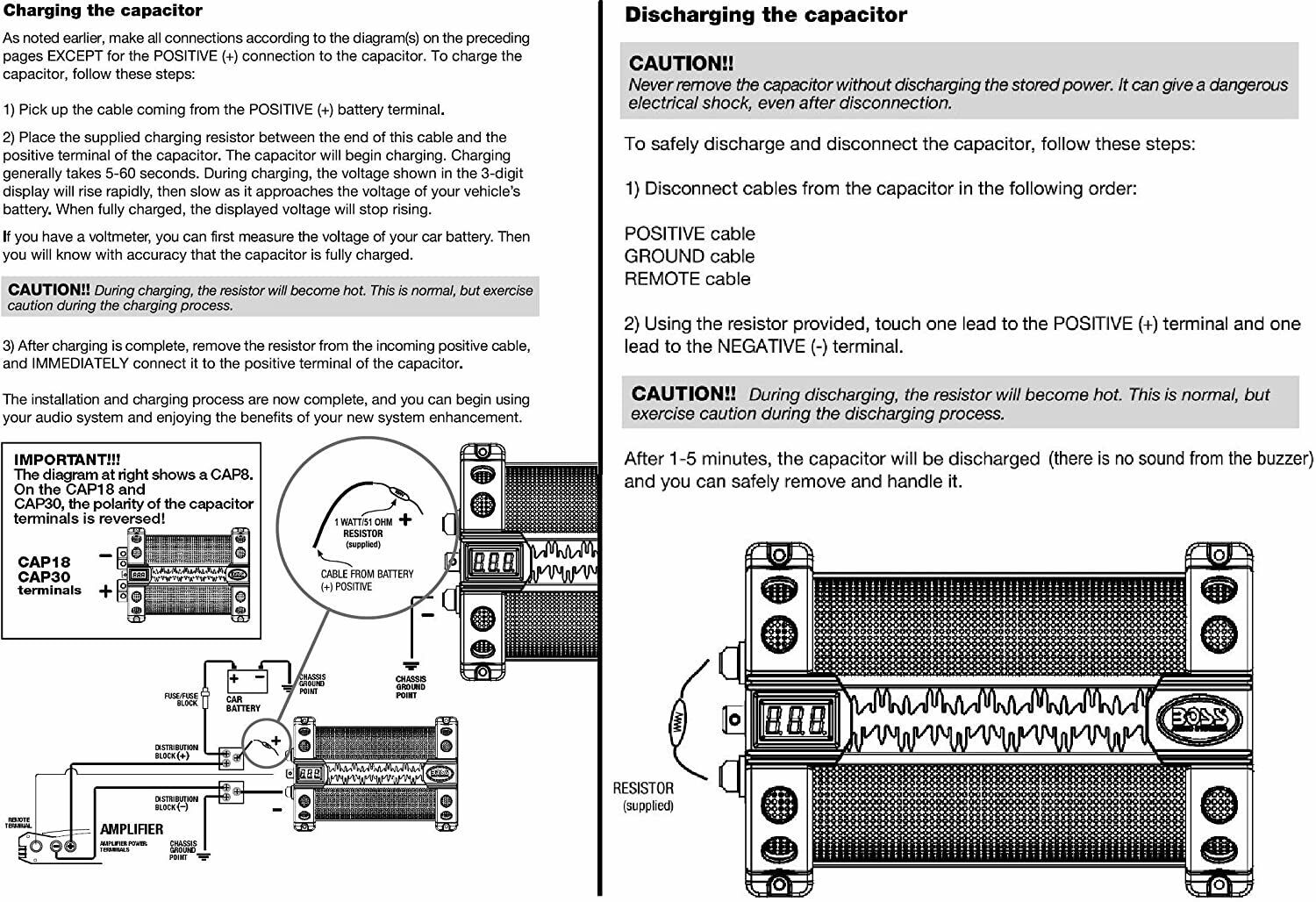 Cap18 BOSS Audio Systems 18 Farad Car Capacitor For Energy Storage BRAND NEW - TuracellUSA