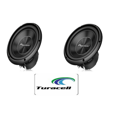 2 - Pioneer A-Series TS-A250D4 1300 Watts 10" Dual 4 Ohm Car Subwoofer Sub PAIR - TuracellUSA