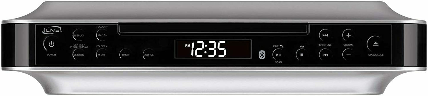 IKBC384S iLIVE Bluetooth Under the Cabinet Radio with CD Player NEW - TuracellUSA