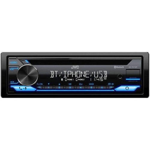 JVC KD-TD71BT1-DIN CD Receiver w/ Bluetooth USB MP3 SiriusXM Amazon Alexa NEW! - TuracellUSA