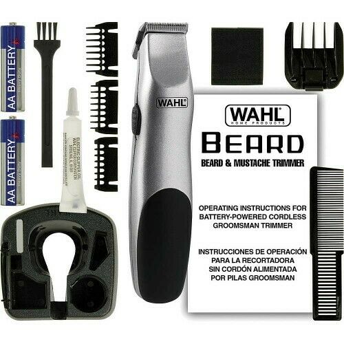 9906-717 Wahl Groomsman Beard/Mustache Trimmer for Men Batteries included in Set - TuracellUSA