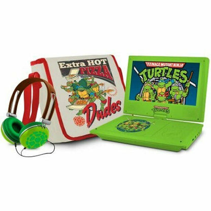 TMNT700 Ematic Ninja Turtles 7″ PortableDVD Player Carrying Bag Headphones NEW - TuracellUSA