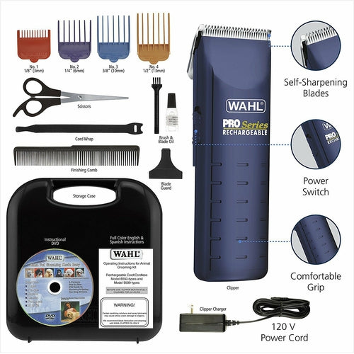 9590-210 Wahl 14-Piece Corded/Cordless Pet Clipper Kit for Dogs & Cats - TuracellUSA