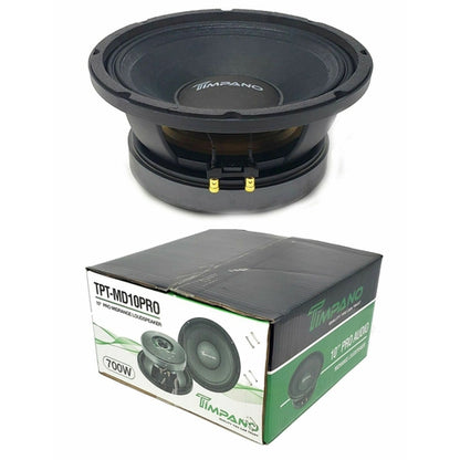 Timpano TPT-MD10PRO 10" mid range Pro Audio Loud speaker 700 Watts 8 ohm - TuracellUSA