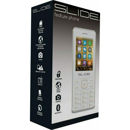 CB2102 Slide 2.4" Dual Sim Cell Phone Quad-Band 2G Compatible All GSM NEW - TuracellUSA