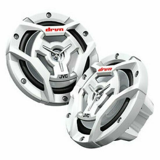 JVC CS-DR6201MW 6.5" White Marine 2-Way Car Coaxial Speakers Pair 150 Watts New - TuracellUSA