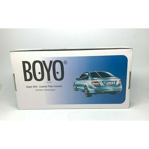 BOYO VTL375TJ CHROME ULTRA SLIM ZINC BLACK LICENSE PLATE CAM BRAND NEW - TuracellUSA