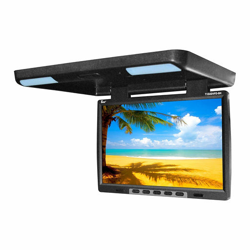 Tview 15.4" Flip Down Monitor With DVD, USB, SD, FM - Black - TuracellUSA