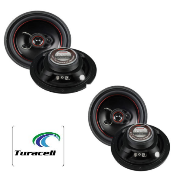 4-Audiopipe CSL-1623AR 6.5" Slim Mount 3-Way Coaxial Speakers 330w Max /165w Rms - TuracellUSA