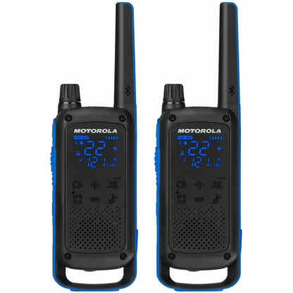 T800 Motorola Talkabout Two-Way Radios, 2 Pack, Black/Blue NEW - TuracellUSA