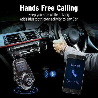 CAR AND DRIVER 4072BK BLUETOOTH FM TRANSMITTER WITH DUAL USB PORTS - TuracellUSA