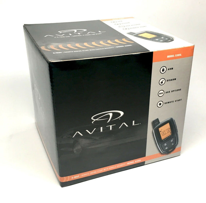 Avital 5305L Alarm & Remote Starter 1500 Ft LCD Pager Keyless Trunk Release NEW - TuracellUSA
