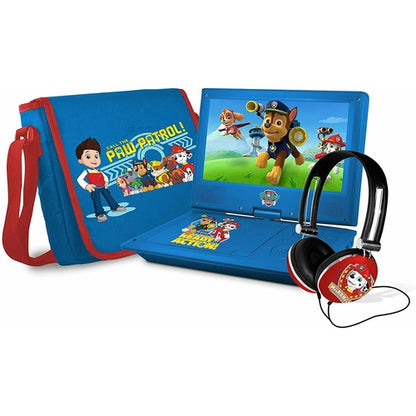 NPW7221PW Ematic PawPatrol Portable DVD Player 9" Screen Carrying Bag Headphones - TuracellUSA