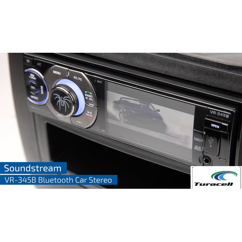 Soundstream VR-345B 3.4" TFT In Dash DVD, Single Din, Bluetooth, USB, SD - TuracellUSA
